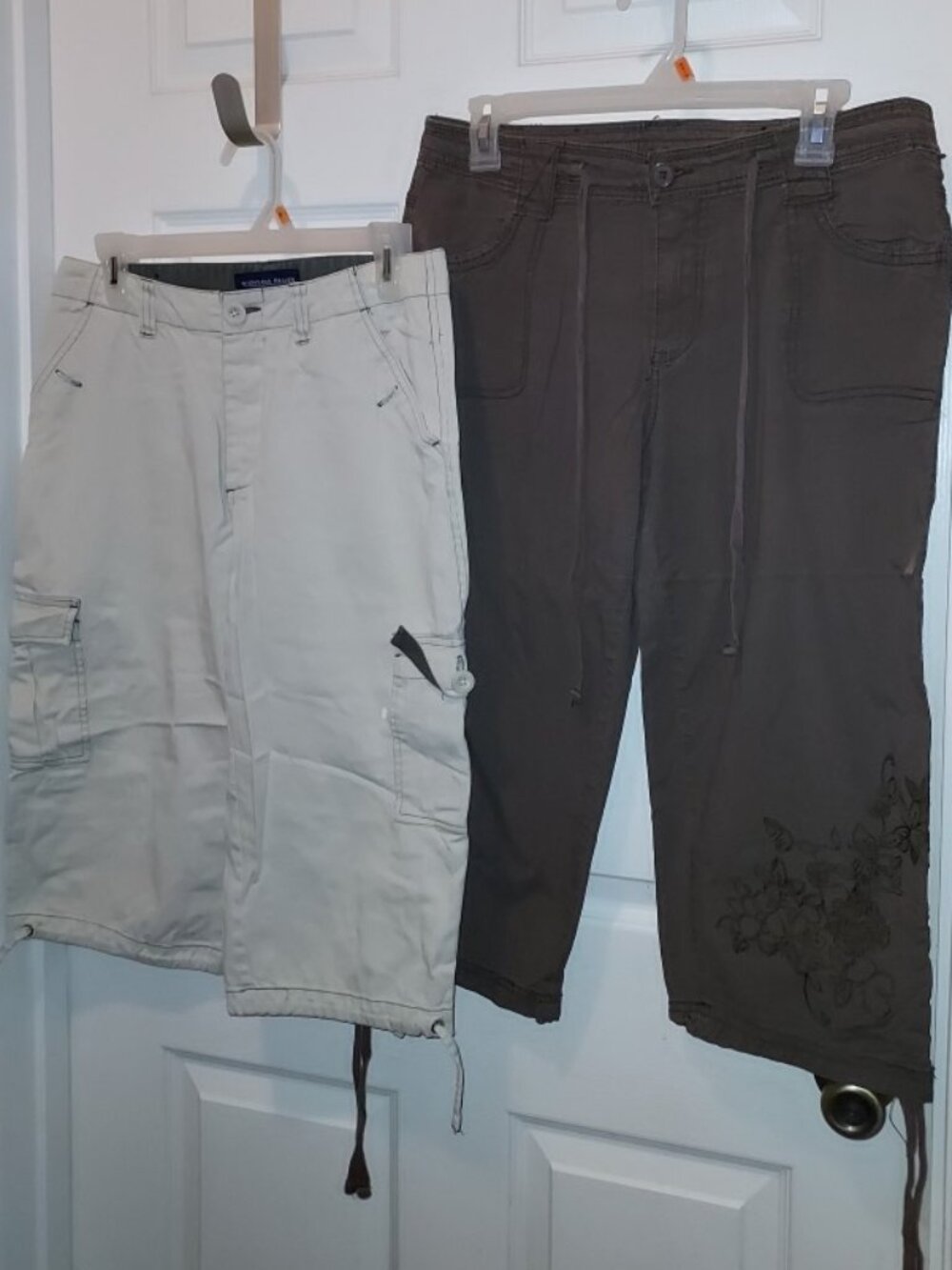 LOT Vintage Y2K CARGO CAPRIS Montana Blues Faded Glory Tan Khaki & Brown Sz 10